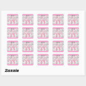 2012 KALENDER ROZE LINTEN BORSTKANKER BEWUSTZIJN VIERKANTE STICKER (Vel)