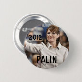 2012, PALIN RONDE BUTTON 5,7 CM (Voorkant /achterkant)