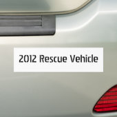 2012 Reddingsvoertuig Bumpersticker (Op auto)