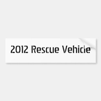 2012 Reddingsvoertuig Bumpersticker