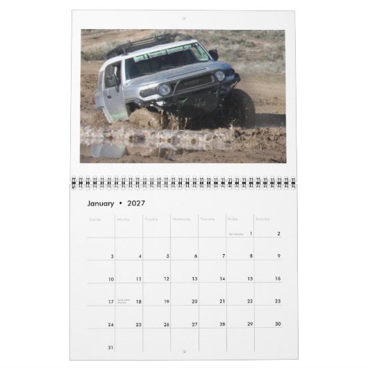 2012 So Cal FJ Cruiser Calendar Kalender (Jan 2027)