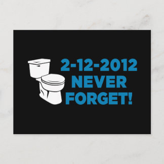 2012 Toilet Flush Vergeet nooit Briefkaart