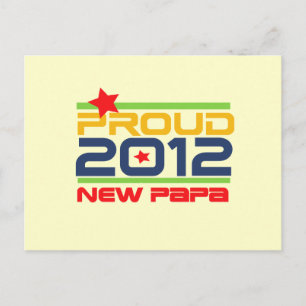 2012 Trots Nieuwe Papa T-shirts en geschenken Briefkaart