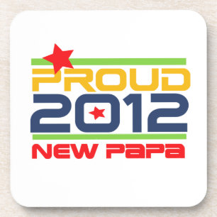 2012 Trots Nieuwe Papa T-shirts en geschenken Drankjes Onderzetter