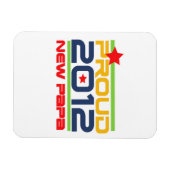 2012 Trots Nieuwe Papa T-shirts en geschenken Magneet (Horizontaal)