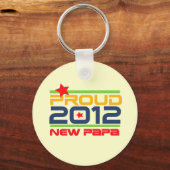2012 Trots Nieuwe Papa T-shirts en geschenken Sleutelhanger (Voorkant)