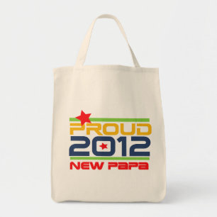 2012 Trots Nieuwe Papa T-shirts en geschenken Tote Bag