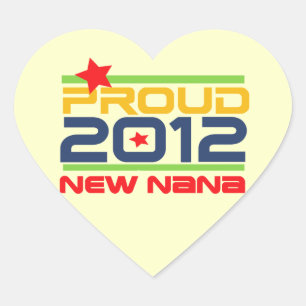 2012 trotse Nana T-shirts en Giften Hart Sticker