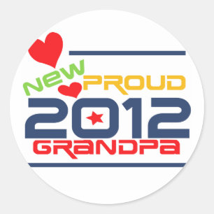 2012 Trotse opa T-shirts en geschenken Ronde Sticker