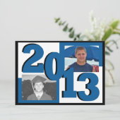 2013 Blue Block Afstudeerder Foto Kaart (Staand voorkant)