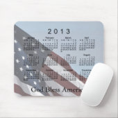 2013 Calendar God Bless America Muismat (Met muis)