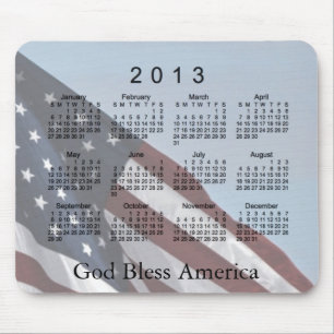 2013 Calendar God Bless America Muismat