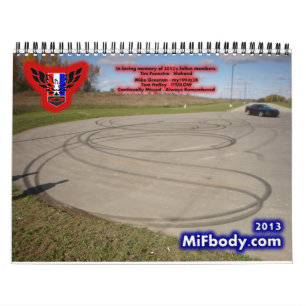 2013 calendrier du Michigan FBody - janvier à mar