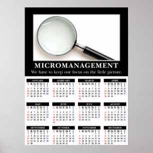 2013 Demotivationele wandkalender: microbeheer Poster