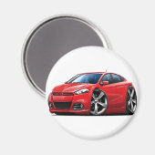 2013 Dodge Dart Red Car Magneet (Voorkant / Achterkant)