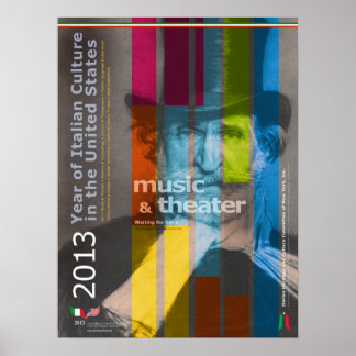 2013 Jaar van de Italiaanse cultuur Giuseppe Verdi Poster