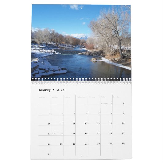 2013 Salida, calendrier du Colorado (Jan 2027)