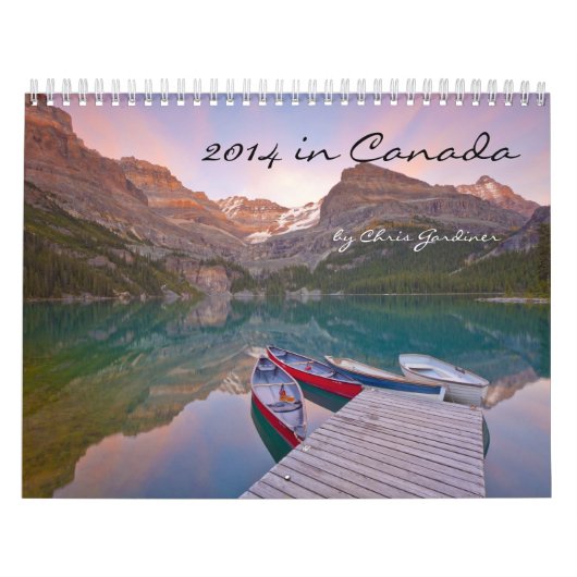 2014 12-maands kalender in Canada Scenics (Hoes)