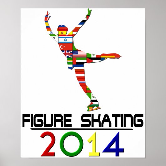 2014: Afbeelding schaatsen Poster (Voorkant)