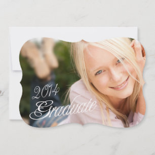 2014 Afstudeerder Meisjesfotograaf Uitnodiging