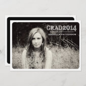 2014 Afstudeerder Moderne uitnodiging van fotograa (Voorkant / Achterkant)