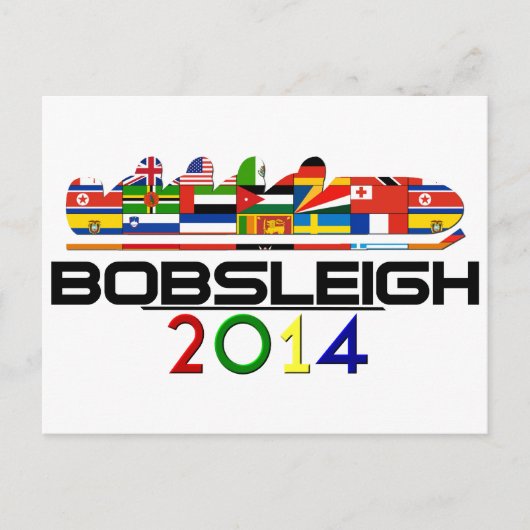 2014: Bobsled Briefkaart (Voorkant)