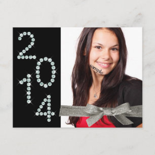2014 Diamond Bling Glitter Ribbon Afstuderen Kaart