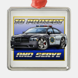 2014 Dodge Charger Police Car. 1 Metalen Ornament