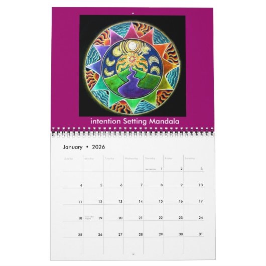 2014 Heilige Circles Verlicht Mandala 2013 Kalender (Jan 2026)