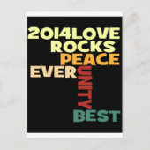 2014 Love Rocks Peace Art Print Briefkaart (Voorkant)