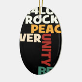 2014 Love Rocks Peace Art Print Keramisch Ornament (Links)