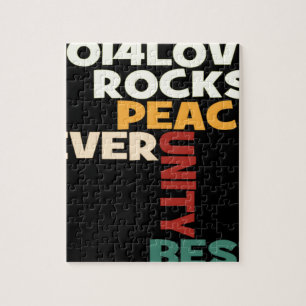 2014 Love Rocks Peace Art Print Legpuzzel