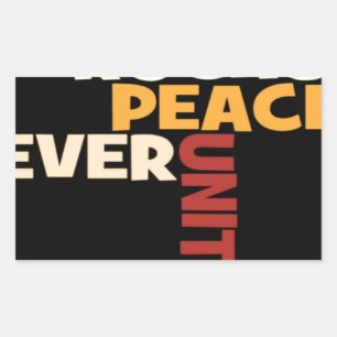 2014 Love Rocks Peace Art Print Rechthoekige Sticker