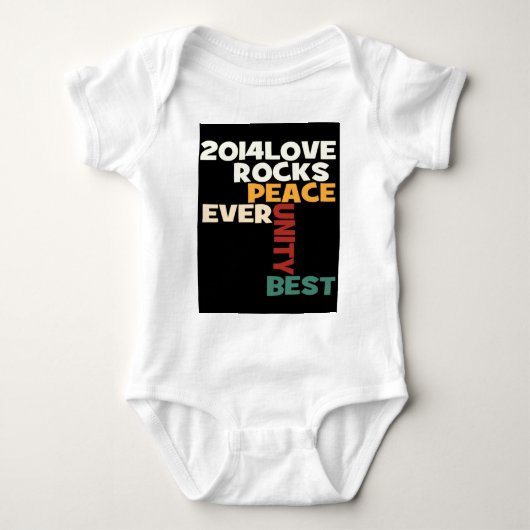 2014 Love Rocks Peace Art Print Romper (Voorkant)