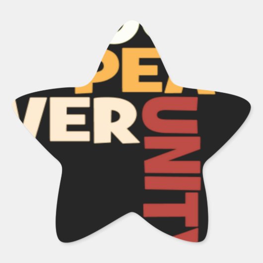 2014 Love Rocks Peace Art Print Ster Sticker (Voorkant)