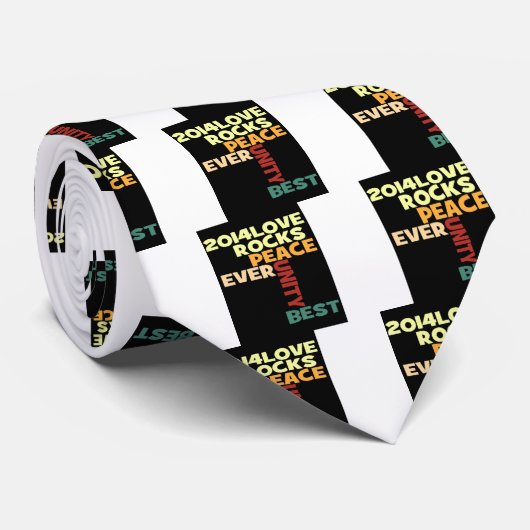 2014 Love Rocks Peace Art Print Stropdas (Opgerold)