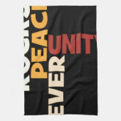 2014 Love Rocks Peace Art Print Theedoek (Verticaal)