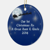 2014 Onze eerste kerst als geweldige tante en oom Keramisch Ornament (Links)
