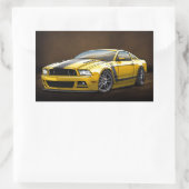 2014 Yellow Boss 302 Rechthoekige Sticker (Tas)