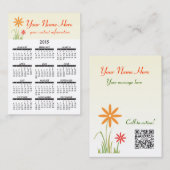 2015 aménagements d'ABC de calendrier de carte de (Devant / Derrière)