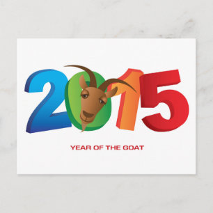 2015 Chinees Nieuwjaar van het Geit Briefkaart