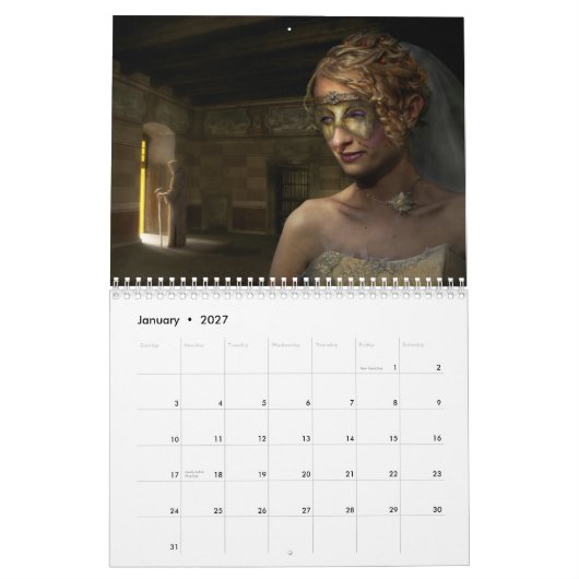 2015 Digitale surrealistische en fantastische kuns Kalender (Jan 2027)