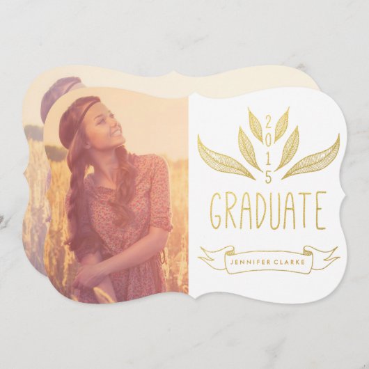 2015 GOUDEN AFSTUDEERFEEST UITNODIGING (Voorkant / Achterkant)