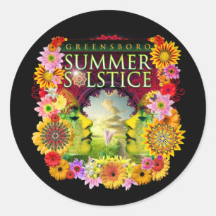 2015 Greensboro Zomerzonnewende Festival Souvenir Ronde Sticker