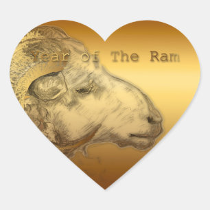 2015 Jaar van de Stickers van de "Ram Sheep" of "G