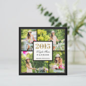 2015 Kassy Photo Collage Afstuderen Invitation Kaart (Staand voorkant)