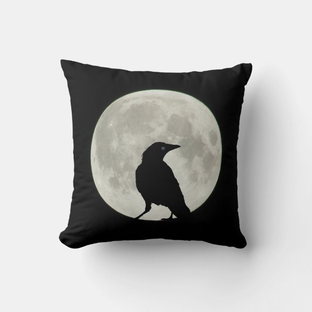 2015 Super Moon Crow Kussen (Voorkant)