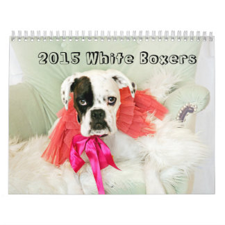 2015 White Boxer Calendar Kalender