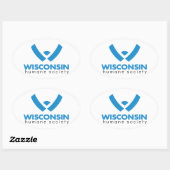 2015 Wisconsin Humane Society Logo Ovale Sticker (Vel)