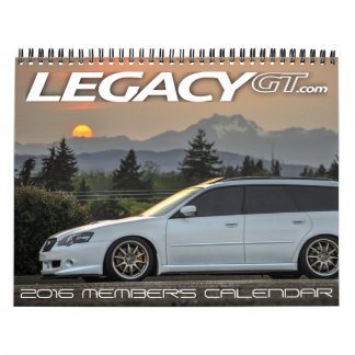 2016 Agenda van het lid van LegacyGT.com Kalender